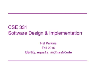 Object Equality in Software Design & Implementation