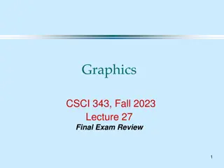 GraphicsCSCI.343 Fall 2023 - Exam Review: Algorithms for Clipping, Line Drawing, Curves, and Texture Mapping