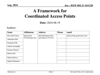 Framework for Coordinated Access Points in IEEE 802.11-24