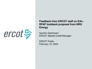 ERCOT Staff Feedback on EAL-RFAF Lookback Proposal by NRG Energy
