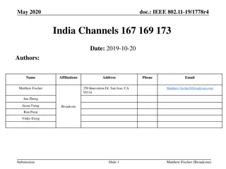 India Channels Update in IEEE 802.11-19/1778r4 Document