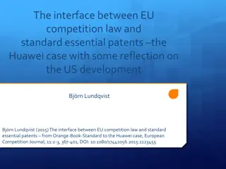 Interface Between EU Competition Law and Standard Essential Patents