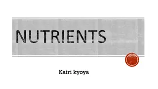 Nutrients and Vitamins: Functions and Food Sources