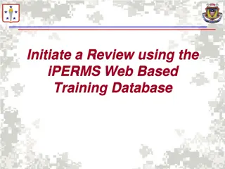 Initiating iPERMS Web Based Training Database Review