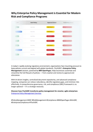 Why Enterprise Policy Management is Essential for Modern Risk and Compliance Programs