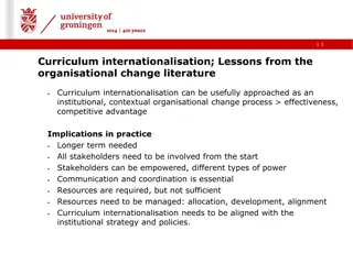 Lessons Learned from Curriculum Internationalisation Strategies