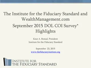 Fiduciary Standard Survey Highlights & Recommendations