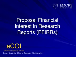 Completing Proposal Financial Interest in Research Reports at Emory University