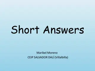Short Answers in English Grammar