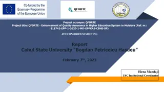 Enhancing Quality Assurance in Higher Education System - QFORTE Project Update