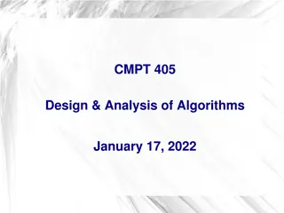 Exploring Depth-First Search in Algorithms - CMPT 405 Lecture
