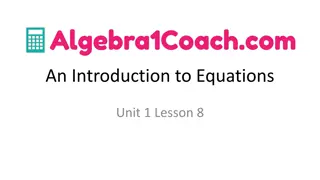 Introduction to Equations: Understanding Mathematical Relationships