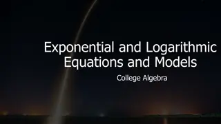 Logarithmic Equations and Models in College Algebra