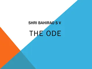 Features and Forms of Ode in Literature