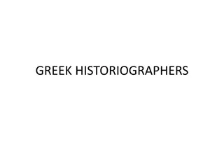 Greek Historiographers: Contributions to Early History Writing