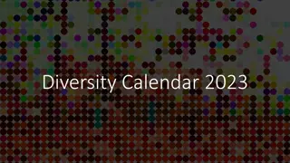 2023 Diversity Calendar with Important Dates and Events