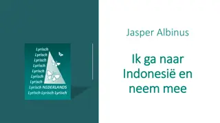 Jasper Albinus: Ik Ga Naar Indonesië en Neem Mee - Lyrisch! Niederländisch Lernen mit Literatur