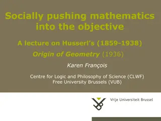 Origin of Geometry: Phenomenology and Radical Constructivism