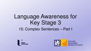 Combining Simple Sentences into Complex Sentences
