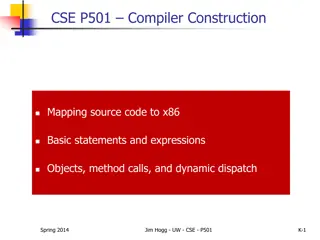 Mapping Source Code to x86 for Compiler Construction
