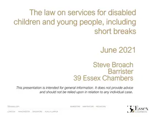 Law on Services for Disabled Children and Young People: Key Legal Aspects