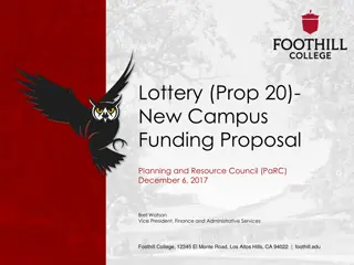 Campus Lottery Funding Proposal Overview