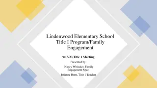 Title I Program in Education - Family Engagement Meeting