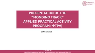 Master Degree Program: Applied Practical Activity & TPV Pathway