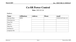 IEEE 802.11-25/0541r0 Co-SR Power Control Solution