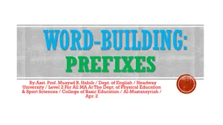 Prefixes in Word Building