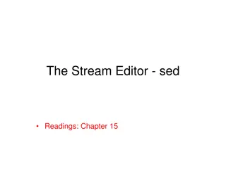 Stream Editor (SED) in Unix Systems