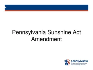 Pennsylvania Sunshine Act Amendment: Changes to Meeting Agenda Posting