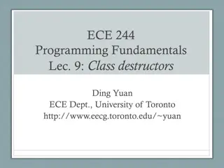 Class Destructors in C++
