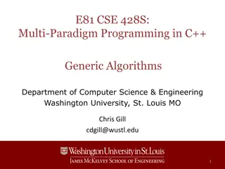 Generic Algorithms in C++: Evolution from Linear Search