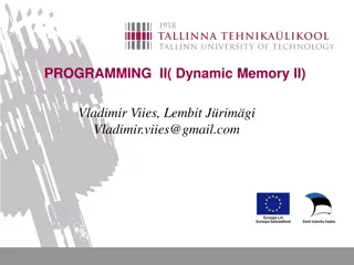 Advanced Concepts in Programming II: Structures, Pointers, and Dynamic Memory Allocation