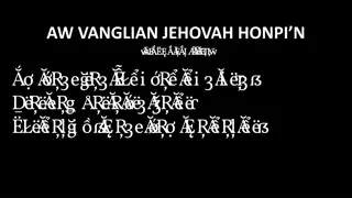 Vanglian Jehovah Honpin Images Collection