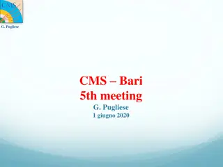 Latest Updates from G. Pugliese: CMS Bari Meeting, Triennial Plan, CMS Restarting, and More