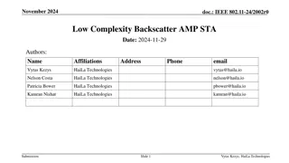 Reducing Complexity in IEEE 802.11-24/2002r0 Backscatter AMP STA