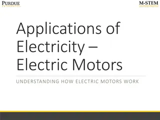 Electric Motors and Magnetism in Applications of Electricity
