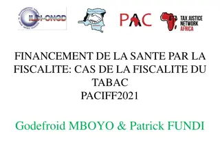 Fiscalite du Tabac: Impact sur le Financement de la Sante en RDC