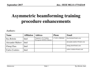 Asymmetric Beamforming Training Enhancements in IEEE 802.11-17