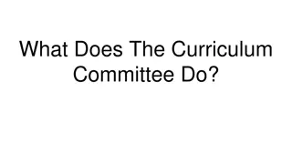 Role of a Curriculum Committee