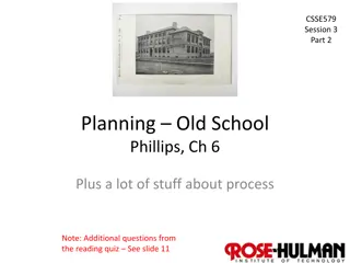 Practical Insights into Planning Methodologies