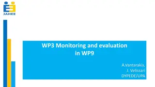 Monitoring and Evaluation in Project WP3 and WP9