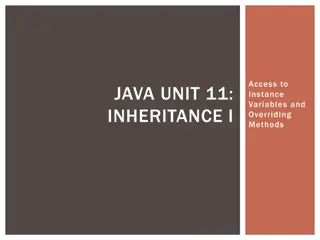 Inheritance in Java: Accessing Instance Variables and Overriding Methods