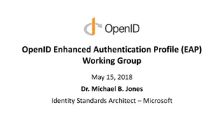OpenID Enhanced Authentication Profile (EAP) Working Group Overview