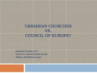 Ukrainian Churches' Legal Status: Council of Europe Assessment