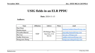 Fields in an ELR PPDU for IEEE 802.11-24 Standard