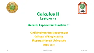 Exponential Functions and Derivatives in Calculus II Lecture #4