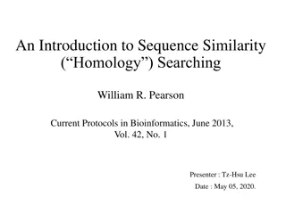 Introduction to Sequence Similarity Searching